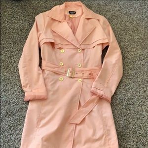 Bebe Peach Trench Coat Jacket